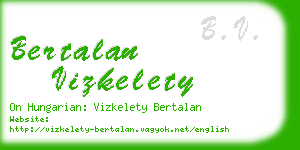 bertalan vizkelety business card